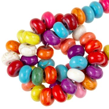 Turkoois Rondelle Kralen (8 x 4.5 mm) Mix Color (76 Stuks)