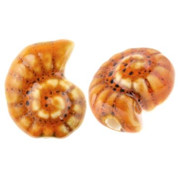 Keramiek Kralen Schelp Slak (17 x 21 x 10 mm) Desert Sun (3 Stuks)