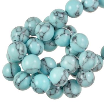 Turkoois Kralen (8 mm) Ice Blue (48 Stuks)