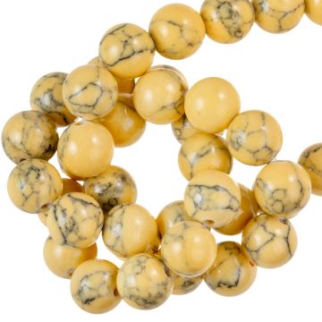 Turkoois Kralen (8 mm) Amber Yellow (48 Stuks)