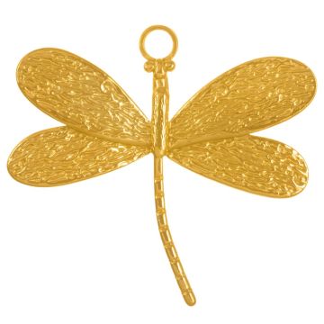 Stainless Steel Hanger Libelle (41 x 44 x 2.5 mm) 18K Gold Ion Plated (1 Stuk)