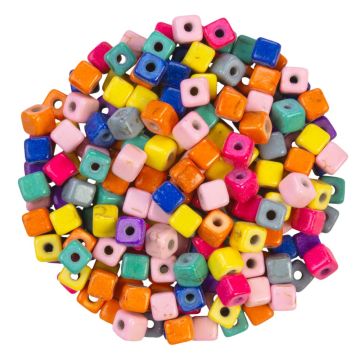Turkoois Kralen Kubus (4.5 mm) Mix Color (75 Stuks)