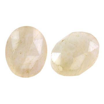 Maansteen Facet Kralen (9.5 - 10 x 8 x 4.5 mm) 2 Stuks  