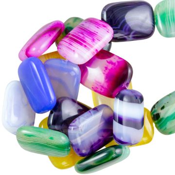 Agaat Kralen (18 x 13 x 5 mm )10 Stuks