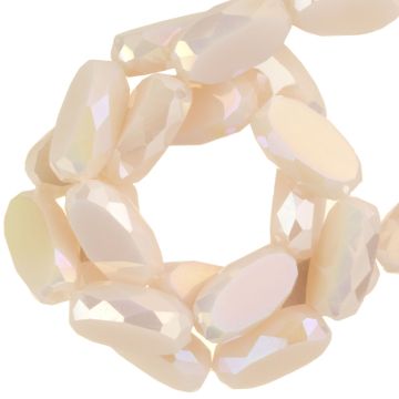 Electroplated Facetkralen Ovaal (10 x 6 x 4 mm) Creole Pink AB (50 Stuks)