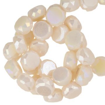 Electroplated Facetkralen Disc (6 x 3 mm) Creole Pink AB (95 Stuks)