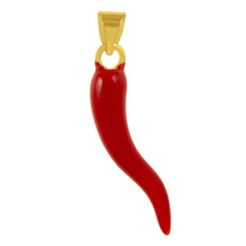 Hanger Enamel Peper (26 x 5 x 4.5 mm) Red (1 Stuk)