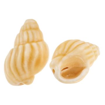 Keramiek Kralen Schelp (21x 14 x 12 mm) Sahara Beige (5 Stuks)