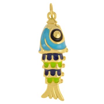 Hanger Enamel Vis (30 x 10 x 7 mm) Blue (1 Stuk)