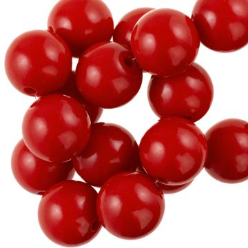 Acryl Kralen (16 mm) Fiery Red (25 Stuks)