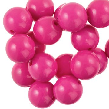 Acryl Kralen (16 mm) Cerise Pink (25 Stuks)