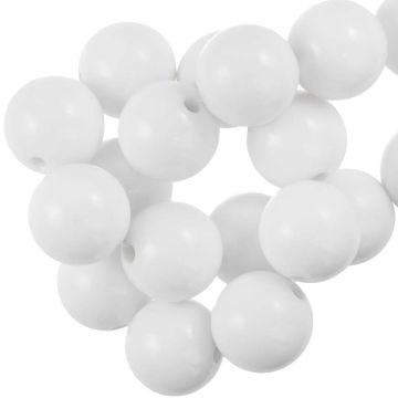 Acryl Kralen (16 mm) White (25 Stuks)