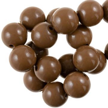 Acryl Kralen (16 mm) Elegant Brown (25 Stuks)