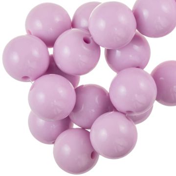 Acryl Kralen (16 mm) Mauve Mist (25 Stuks)