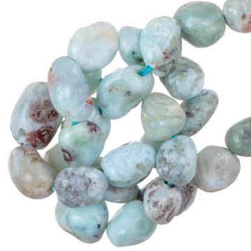Larimar Kralen (5 - 11 x 5 - 7 mm) 30 Stuks