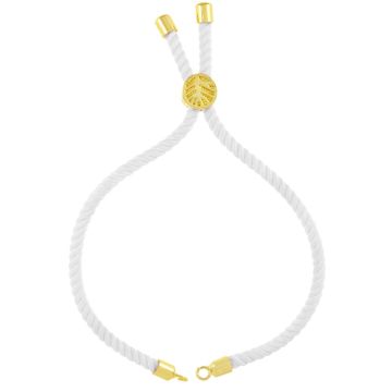 DIY Armband - Gevlochten Nylon Koord Verstelbaar (22 cm) White (1 stuk)