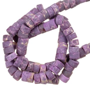 Imperial Jaspis Frosted Kralen Heishi Disc (4 x 2 mm) Lavender Purple (156 Stuks)