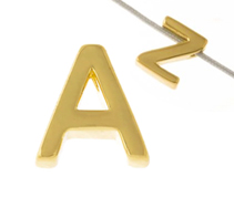 Metal letter beads A-Z