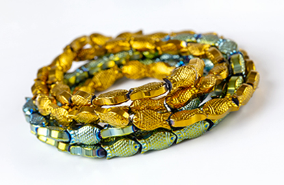 Diverse kralen met electroplating